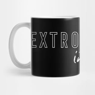 Extroverted Introvert Typography Mug